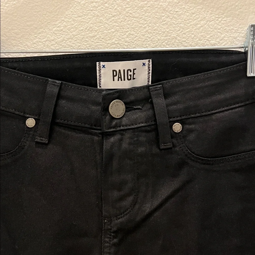 Paige Verdugo Ankle Zip black Skinny Jeans size 26 - Picture 6 of 13